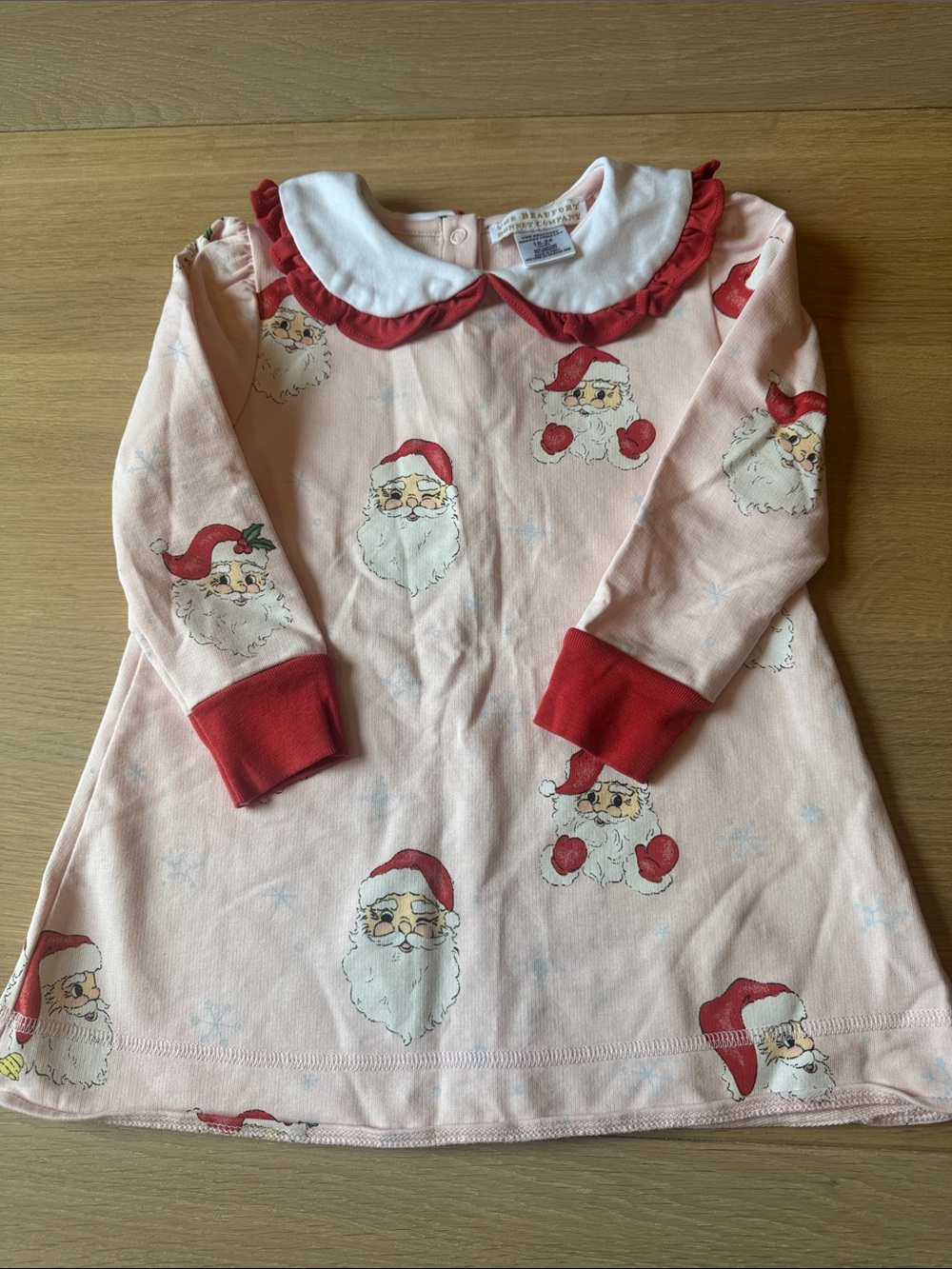 TBBC MAUDES RUFFLE CASSIDY COMFY CREWNECK DRESS DEAR SANTA 18-24M